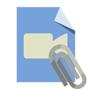 Attachment, type, video, File CornflowerBlue icon