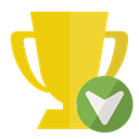 Down, trophy Gold icon