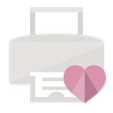 Print, Heart Gainsboro icon