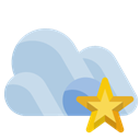 star, Cloud Black icon