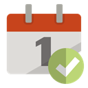 Calendar, checkmark Gainsboro icon