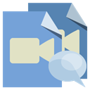 File, type, Bubble, speech, video CornflowerBlue icon