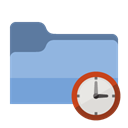 Clock, Folder SkyBlue icon