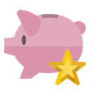 star, piggy, Bank RosyBrown icon