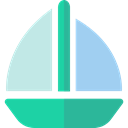 Boat, sailing boat, transport, navigation, Sailboat LightSeaGreen icon