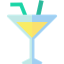 Drink Set, glass, cocktails, Glasses, food, drinks, drink, cocktail, beverage Black icon