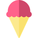 summer, Dessert, Ice cream, sweet, Summertime, food Black icon