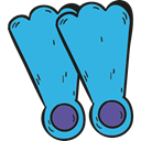 fins, Diving, Dive, swimming, flippers MediumTurquoise icon