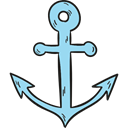Anchor, navy, tattoo, Anchors, sailing, Tools And Utensils, sail Black icon