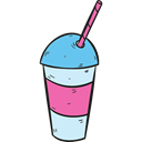 Soft Drink, soda, Paper Cup, food, Take Away, straw Black icon
