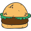 hamburger, food, Burger, junk food, Fast food, sandwich SandyBrown icon