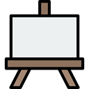 Art, Painting, Easel, Art And Design, Painter, tools, Canvas, Artistic, tool, paint WhiteSmoke icon