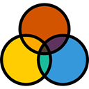 Color Filters, Color palette, Art Black icon