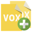 vox, File, Format, Add SandyBrown icon