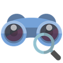 Binoculars, zoom Black icon
