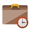 Clock, Briefcase RosyBrown icon