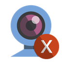 Webcam, cross CornflowerBlue icon