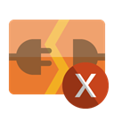 Disconnect, cross SandyBrown icon