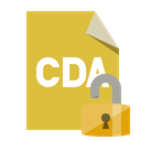 Cda, File, Lock, Format, open Goldenrod icon