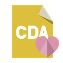 Format, File, Cda, Heart Goldenrod icon