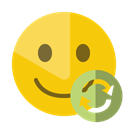 refresh, smiley Gold icon