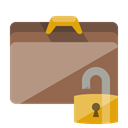 Briefcase, Lock, open RosyBrown icon