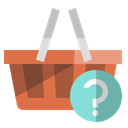 shopping, Basket, help Black icon