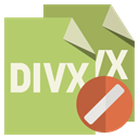 File, cancel, Format, Divx DarkKhaki icon