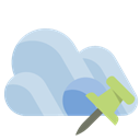 push, Cloud, pin LightSteelBlue icon