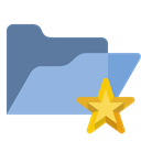 open, star, Folder SkyBlue icon