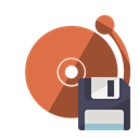 Diskette, Alarm Black icon