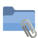Folder, Attachment SkyBlue icon
