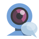 Bubble, Webcam, speech CornflowerBlue icon