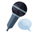 Microphone, speech, Bubble Black icon
