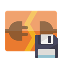Diskette, Disconnect SandyBrown icon
