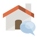 Bubble, Home, speech Gainsboro icon