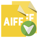 Format, Aiff, Down, File Goldenrod icon