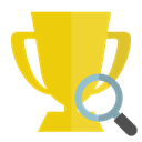 trophy, zoom Gold icon