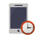 Clock, phone DarkSlateGray icon