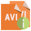 File, Avi, Info, Format Chocolate icon