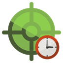 Aim, Clock YellowGreen icon