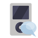 Bubble, speech, ipod Silver icon