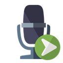 radio, right, Microphone Black icon