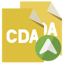 Cda, Format, Up, cda up, File Goldenrod icon