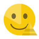 pyramid, smiley Gold icon