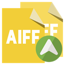 File, aiff up, Format, Up, Aiff Goldenrod icon