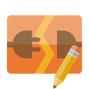 pencil, Disconnect SandyBrown icon