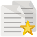 star, document Linen icon