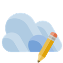 Cloud, pencil LightSteelBlue icon