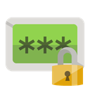 Lock, password YellowGreen icon